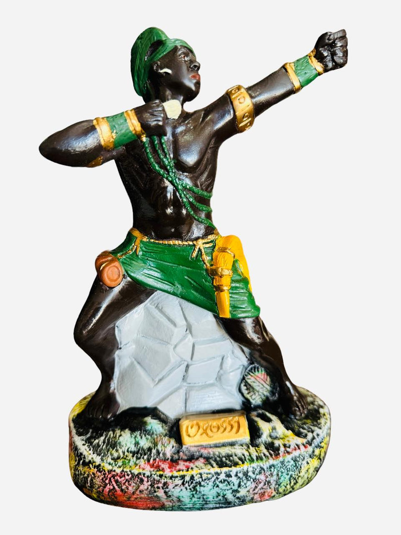 Imagem oxossi africana gesso 25 cm