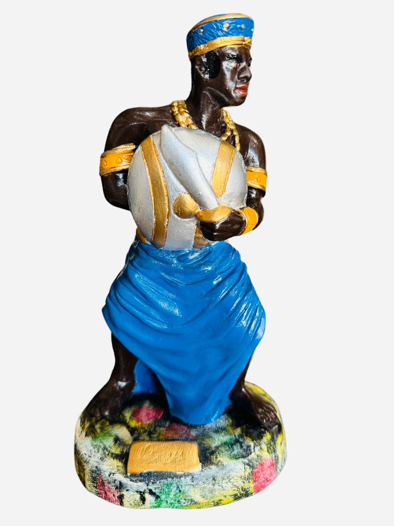 Imagem ogum africana gesso 25 cm